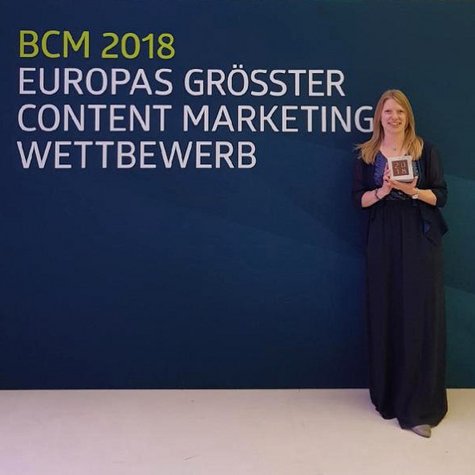 Geberit Anne Dörte Schmidt, Geberit AquaClean, Geberit Dusch-WC, Geberit BCM Award, Best of Content Marketing Gold 2018