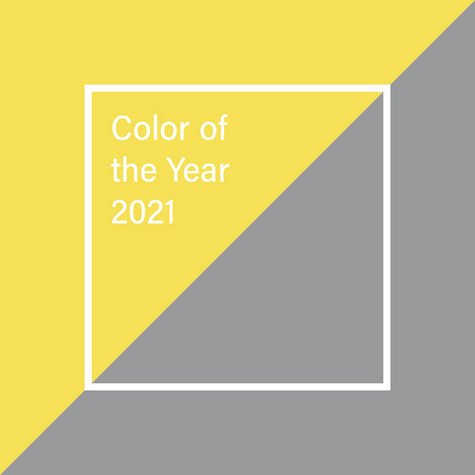 Die Pantone-Farben 2021 Illuminating und Ultimate Gray