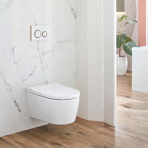 Dusch-WC Geberit AquaClean in modernem Bad.