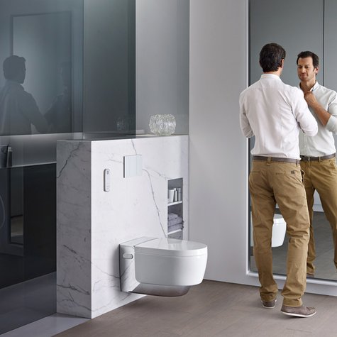 Hightech Dusch-WC im Bad | Geberit AquaClean