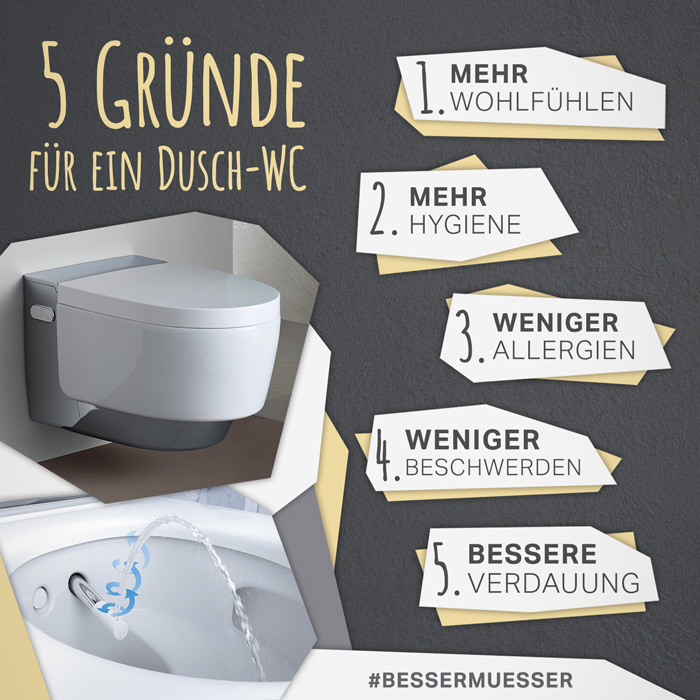 Vorteile und Gründe für ein Dusch-WC.