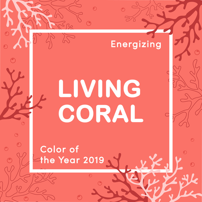 2019 dominieren Orange und Rot die Farbwelt. Living Coral ist der Name der Pantone-Farbe des Jahres. 