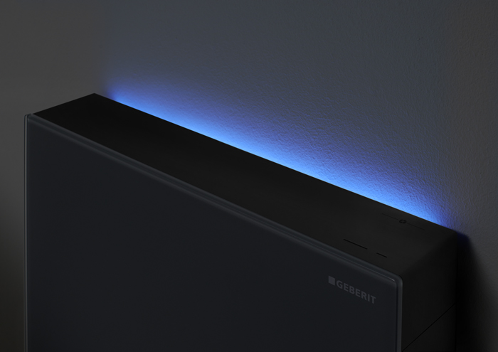 Orientierungslicht am Sanitärmodul Geberit Monolith Plus.
