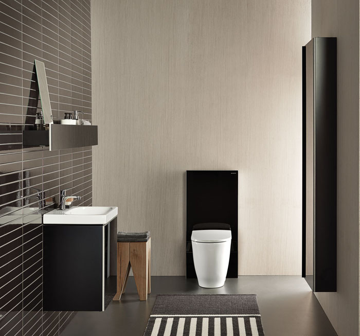 Ein modernes Badezimmer mit Geberit Acanto Badmöbeln