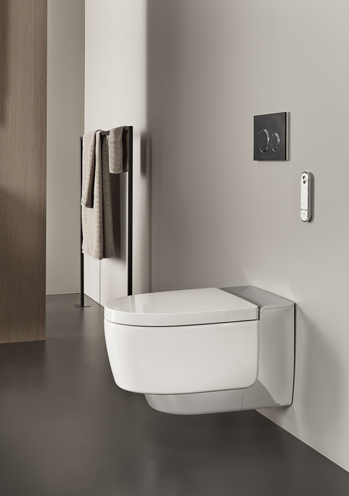 Geberit AquaClean Dusch-WC Mera in einem minimalistischen Bad